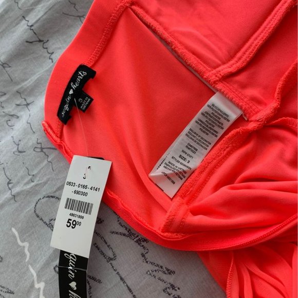 NEW Sequin Dress Coral Pink Fuchsia Flowy Schiffon/Prom/Wedding/Events/Small, XS - Picture 5 of 5